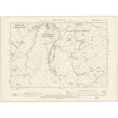 1898 Map of Cumberland LIV.SW, 1900 Print