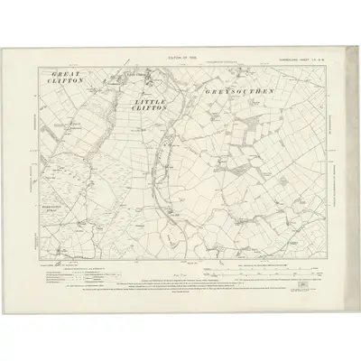 1923 Map of Cumberland LIV.SW, 1926 Print