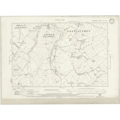 1923 Map of Cumberland LIV.SW, 1933 Print
