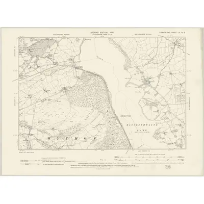 1898 Map of Cumberland LV.NE, 1900 Print