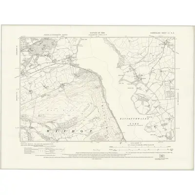 1923 Map of Cumberland LV.NE, 1926 Print