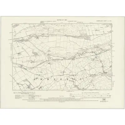 1923 Map of Cumberland LV.NW, 1926 Print