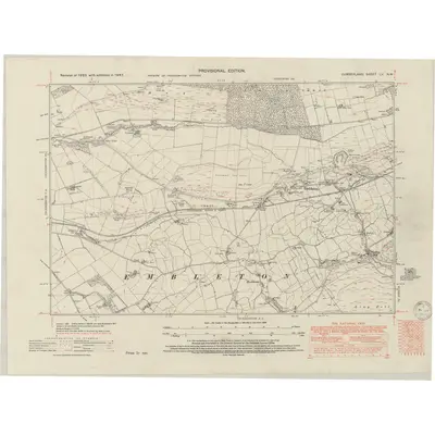 1947 Map of Cumberland LV.NW, 1950 Print