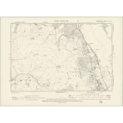 1898 Map of Cumberland LV.SE, 1900 Print