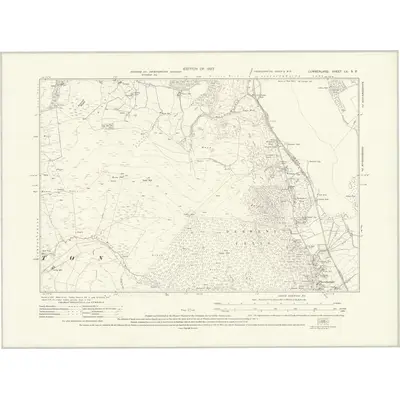 1923 Map of Cumberland LV.SE, 1927 Print