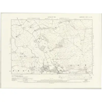 1923 Map of Cumberland LV.SW, 1926 Print