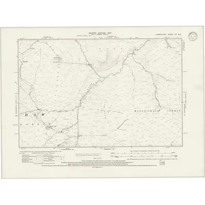 1898 Map of Cumberland LVI.NE, 1932 Print