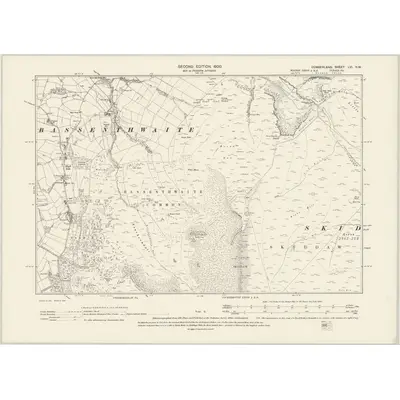 1898 Map of Cumberland LVI.NW, 1900 Print