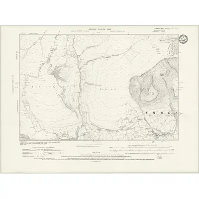 1897 Map of Cumberland LVI.SE, 1935 Print