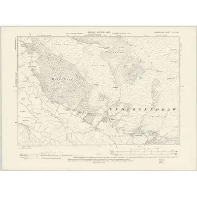 1898 Map of Cumberland LVI.SW, 1900 Print