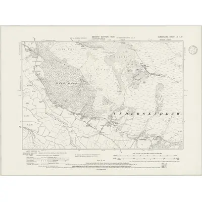 1898 Map of Cumberland LVI.SW, 1946 Print