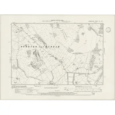 1898 Map of Cumberland LVII.NE, 1937 Print