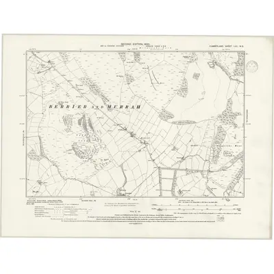 1898 Map of Cumberland LVII.NE, 1945 Print