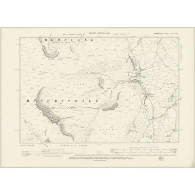 1898 Map of Cumberland LVII.NW, 1900 Print