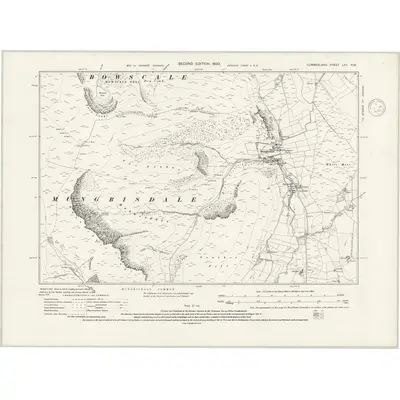 1898 Map of Cumberland LVII.NW, 1935 Print