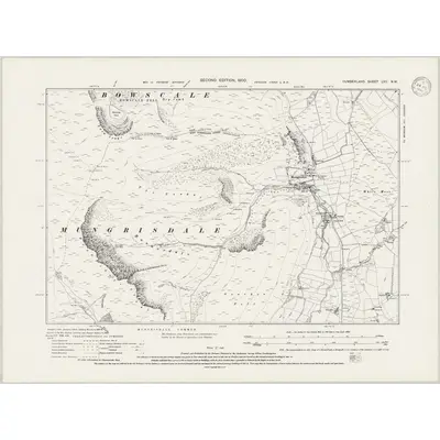 1898 Map of Cumberland LVII.NW, 1946 Print