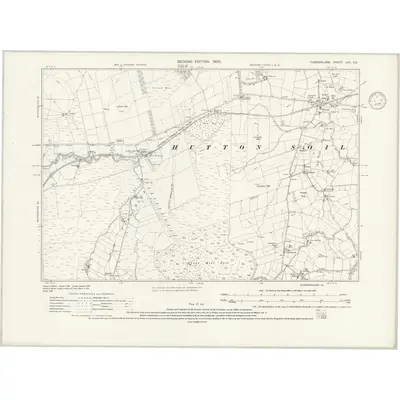 1898 Map of Cumberland LVII.SE, 1935 Print