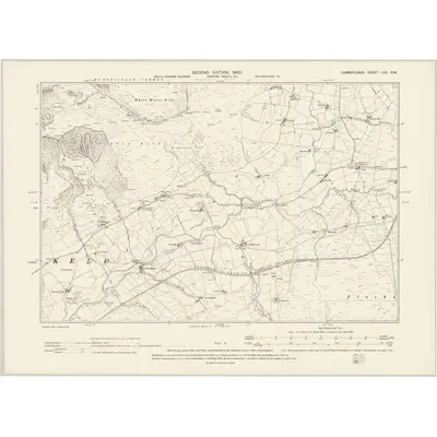 1898 Map of Cumberland LVII.SW, 1900 Print