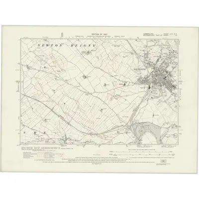1923 Map of Cumberland LVIII.NE, 1927 Print