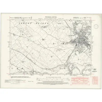 1938 Map of Cumberland LVIII.NE, 1946 Print