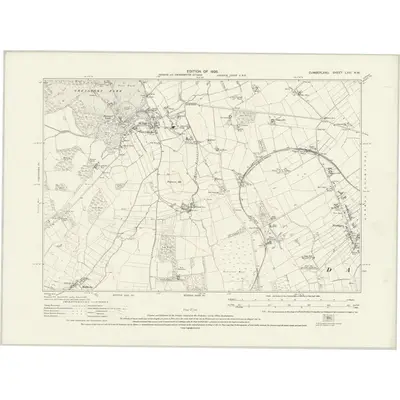 1923 Map of Cumberland LVIII.NW, 1926 Print
