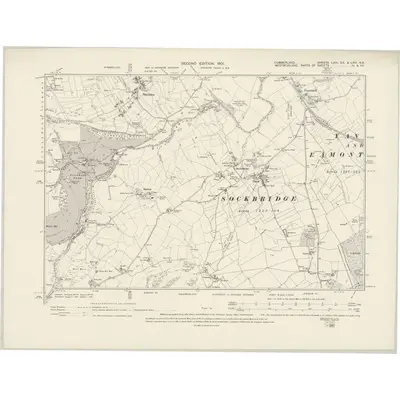 1897 Map of Cumberland LVIII.SE & LXVI.NE, 1901 Print