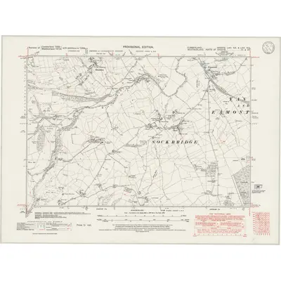 1938 Map of Cumberland LVIII.SE & LXVI.NE, 1946 Print