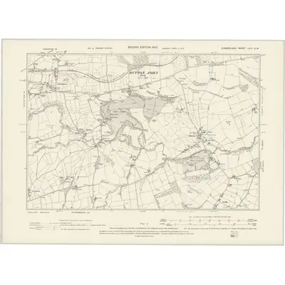 1897 Map of Cumberland LVIII.SW, 1900 Print