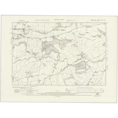 1923 Map of Cumberland LVIII.SW, 1926 Print