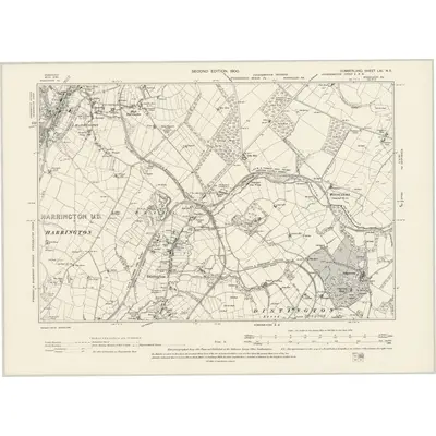 1898 Map of Cumberland LXI.NE, 1900 Print
