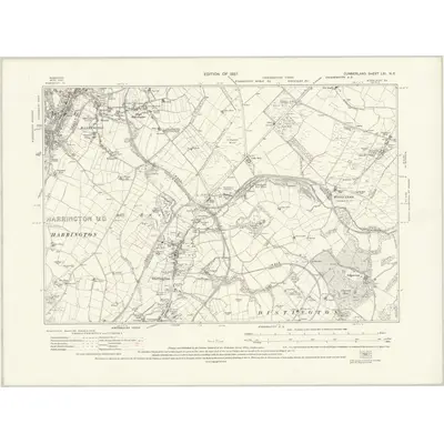 1923 Map of Cumberland LXI.NE, 1927 Print