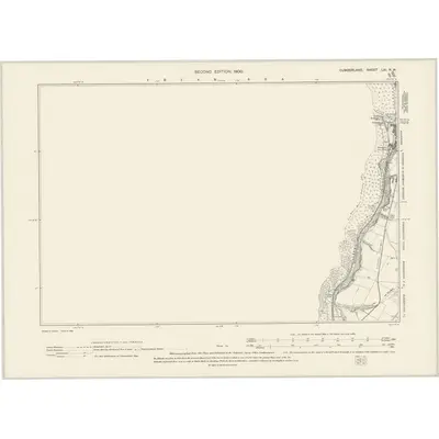 1898 Map of Cumberland LXI.NW, 1900 Print