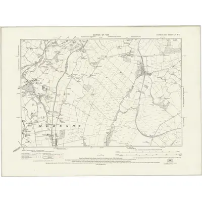 1923 Map of Cumberland LXI.SE, 1926 Print