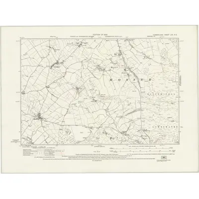 1923 Map of Cumberland LXII.NE, 1926 Print
