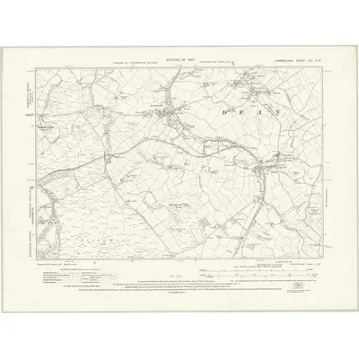 1923 Map of Cumberland LXII.NW, 1927 Print