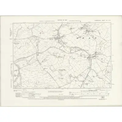 1923 Map of Cumberland LXII.NW, 1932 Print