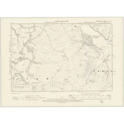 1898 Map of Cumberland LXII.SE, 1900 Print
