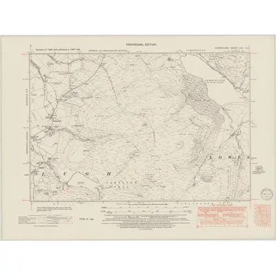 1947 Map of Cumberland LXII.SE, 1950 Print