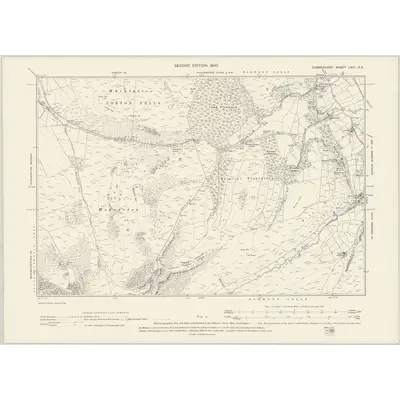 1898 Map of Cumberland LXIII.NE, 1900 Print