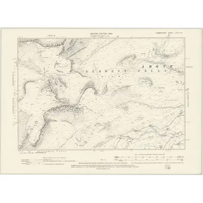 1898 Map of Cumberland LXIII.SE, 1900 Print