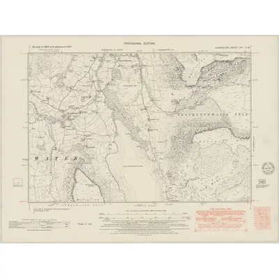 1947 Map of Cumberland LXIII.SW, 1951 Print