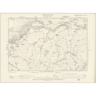 1898 Map of Cumberland LXIV.NE, 1900 Print