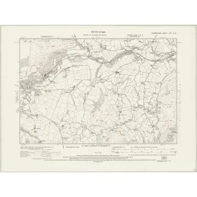 1923 Map of Cumberland LXIV.NE, 1926 Print