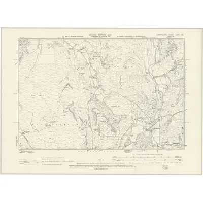 1897 Map of Cumberland LXIV.SE, 1900 Print
