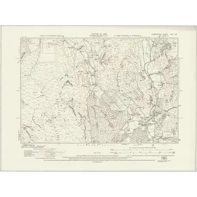 1923 Map of Cumberland LXIV.SE, 1926 Print