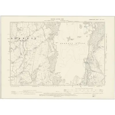 1897 Map of Cumberland LXIV.SW, 1900 Print