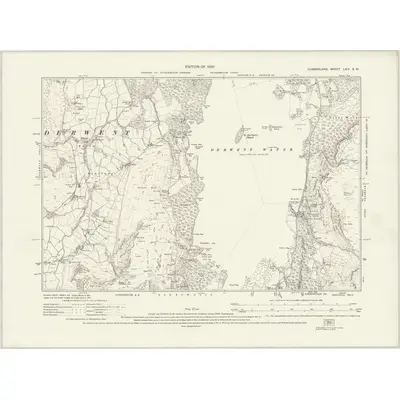 1923 Map of Cumberland LXIV.SW, 1926 Print