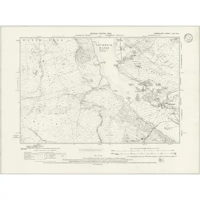 1898 Map of Cumberland LXIX.NW, 1932 Print