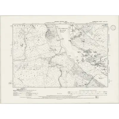 1898 Map of Cumberland LXIX.NW, 1946 Print