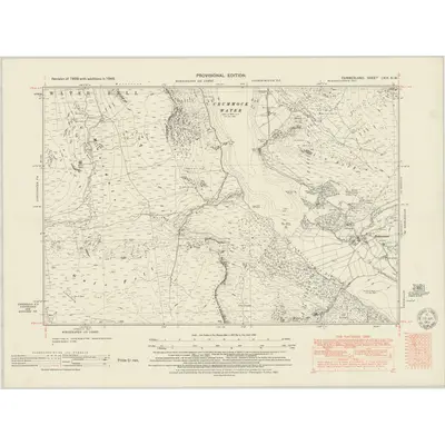 1948 Map of Cumberland LXIX.NW, 1951 Print